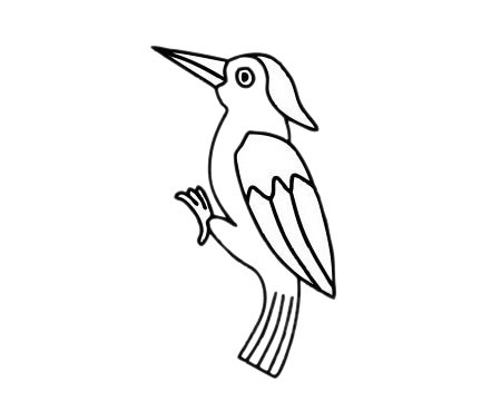 啄木鸟如何画简笔画图片 啄木鸟简笔画步骤图片大全