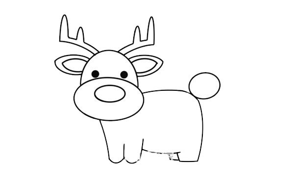 驯鹿如何画简单又漂亮 驯鹿简笔画步骤画法教程