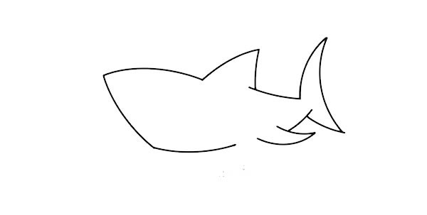 凶狠的鲨鱼简笔画画法步骤教程 鲨鱼如何画才可怕
