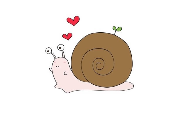 彩色卡通蜗牛简笔画步骤画法教程 蜗牛如何画简单又漂亮