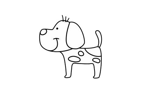 小狗如何画简单又可爱一步一步教 小狗简笔画图片大全