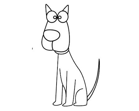 小狗如何画简单又可爱一步一步教 小狗简笔画图片大全