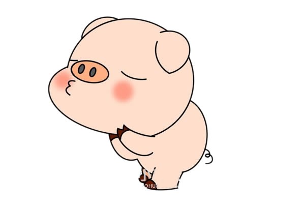 卡通小猪如何画简笔画简单又漂亮