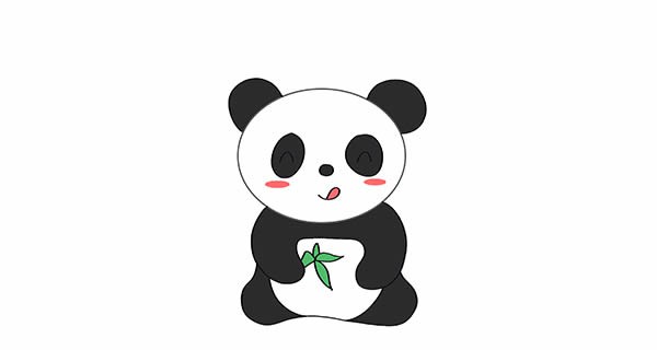 大熊猫如何画简笔画简单又可爱