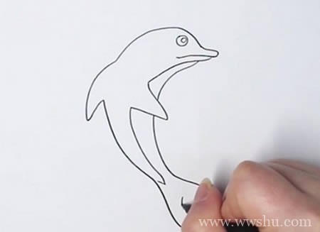 海豚如何画简单又可爱-海豚简笔画图片