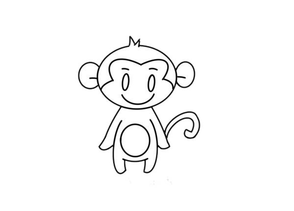 猴子如何画简单又漂亮又可爱-猴子简笔画