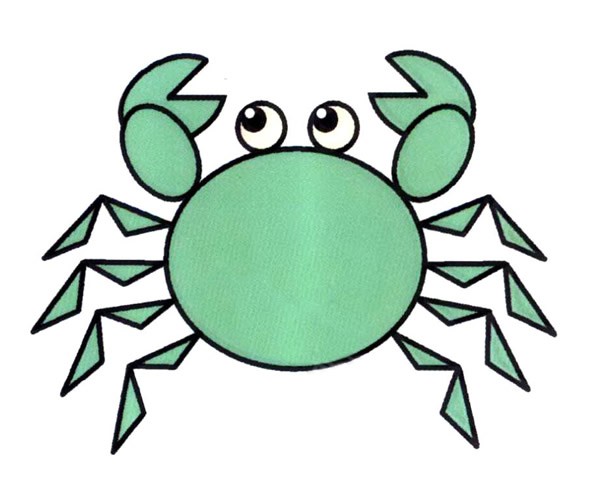 螃蟹的简单画法 螃蟹简笔画步骤图解教程