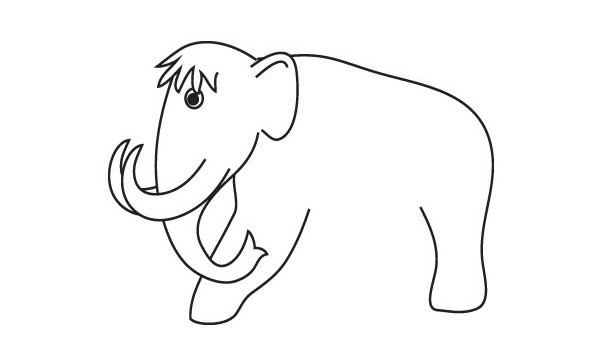 猛犸象的简单画法步骤图解教程 猛犸象简笔画
