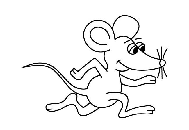 卡通老鼠简笔画图片素材