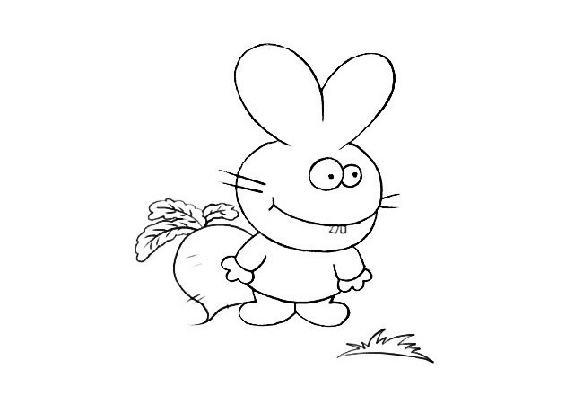 卡通兔子简笔画 简单可爱的兔子画法