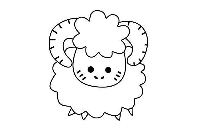 卡通小羊简笔画 可爱的绵羊三种简单画法