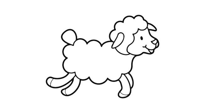 卡通小羊简笔画 可爱的绵羊三种简单画法