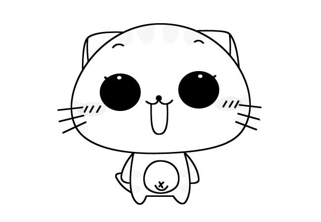 卡通小猫简笔画图片 超萌的小猫咪三种简单画法
