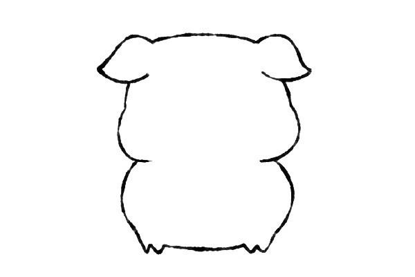 可爱的小猪简笔画步骤图解 猪年学画小猪画法教程
