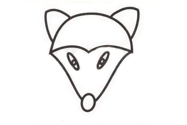 狐狸头简笔画步骤图解 狐狸的简单画法