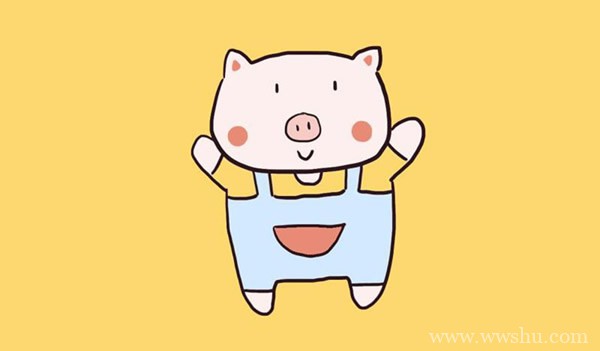 可爱小猪简笔画 卡通小猪图片素材