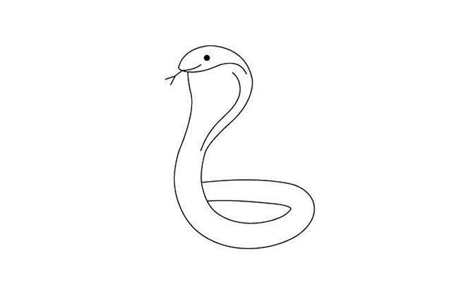 眼镜蛇如何画 简单的眼镜蛇简笔画画法步骤图解