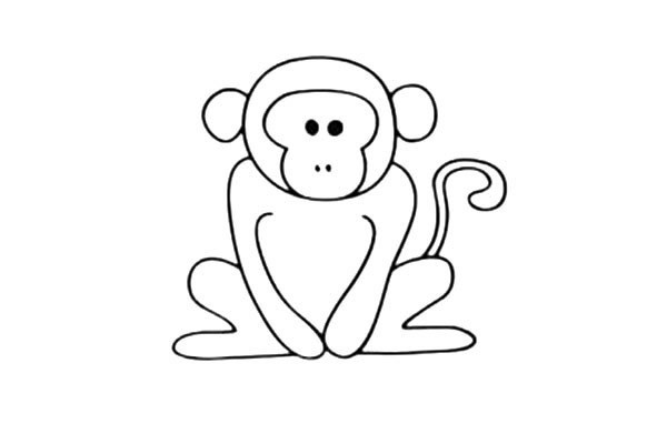 5种简单好画的猴子简笔画图片大全