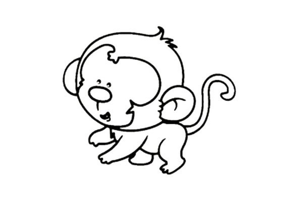 4种可爱的小猴子简笔画画法大全