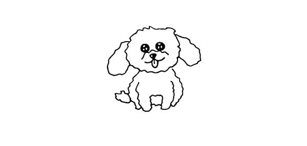 泰迪犬如何画 泰迪犬简笔画步骤图解教程