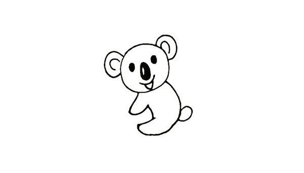 一步步教你画可爱的树袋熊简笔画画法步骤图解教程