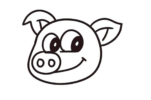 简单九步画出可爱小猪简笔画步骤图教程