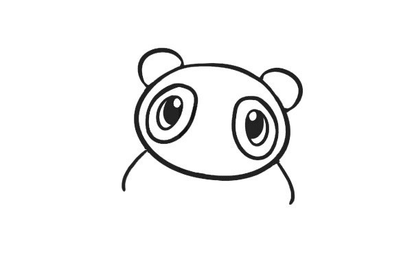 简单六步画出可爱的大熊猫简笔画步骤图教程