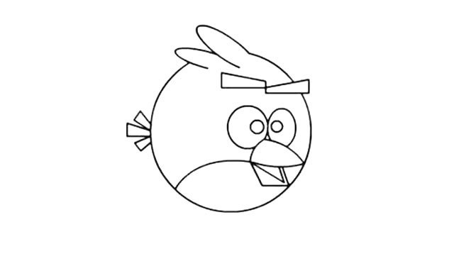 简单八步画出愤怒的小鸟简笔画步骤图教程