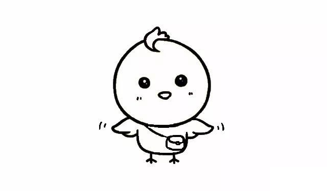 简单七步画出可爱的小黄鸡简笔画步骤图教程