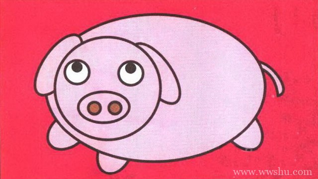 小猪如何画 小猪简笔画步骤图教程