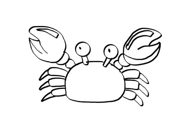 8种卡通螃蟹简笔画的画法图片大全