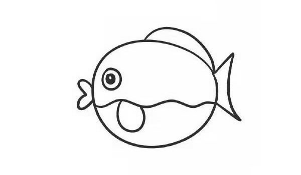 小胖鱼简笔画 简单九步画出小胖鱼简笔画步骤图片教程