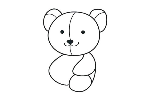 泰迪熊玩具简笔画 简单的画法步骤图解教程