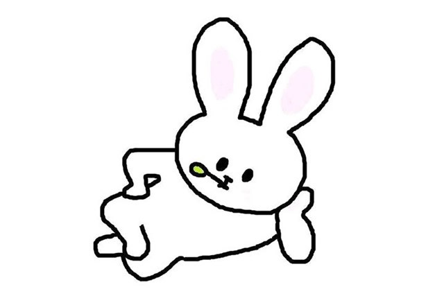 丧小兔的简笔画大全 卡通小兔子简笔画图片