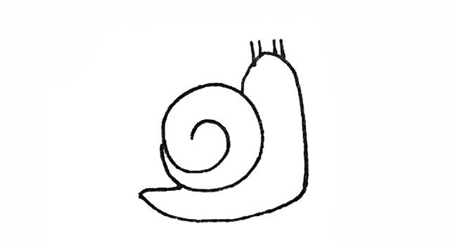 卡通蜗牛简笔画 卡通蜗牛的画法步骤图解教程
