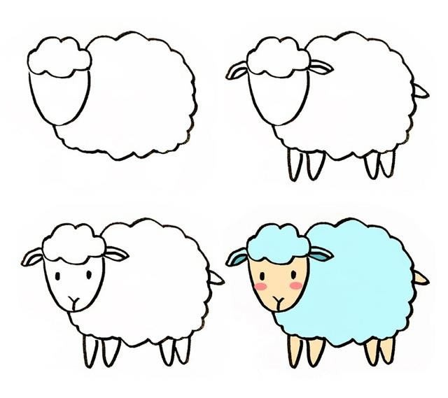 简单的绵羊简笔画 简笔画绵羊的画法步骤图片