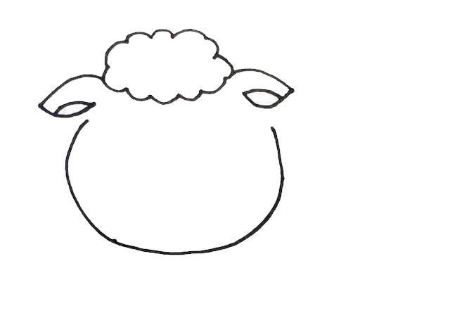 可爱又简单的小绵羊简笔画绘制步骤大全