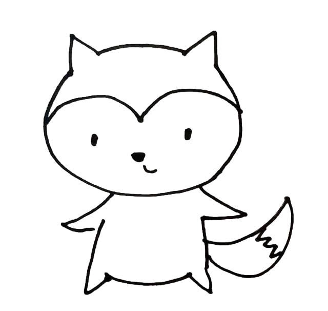 可爱又简单的小狐狸简笔画绘制步骤大全