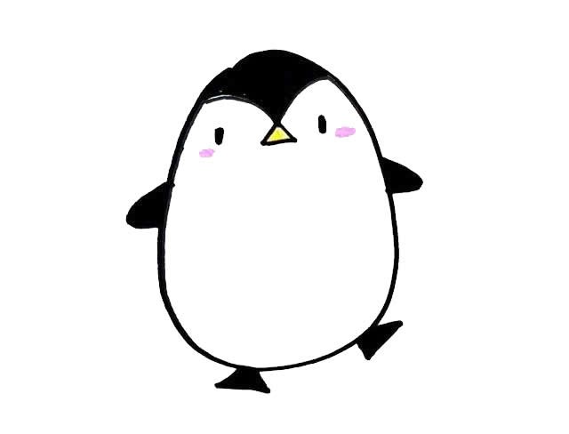 可爱又简单的小企鹅简笔画绘制步骤大全
