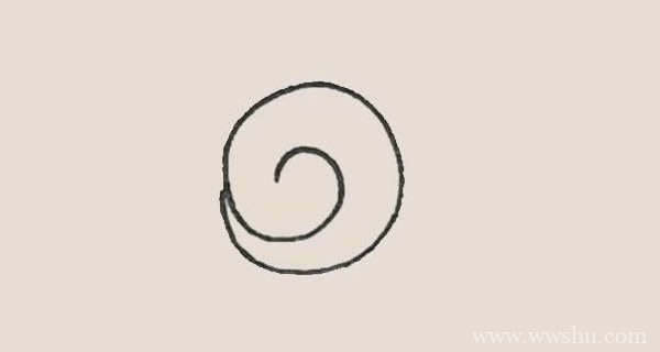简笔画蜗牛的画法步骤图片教程