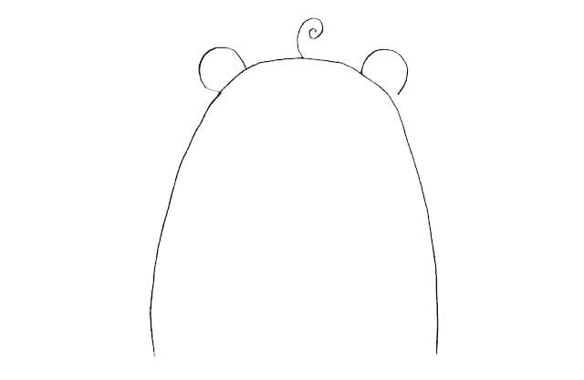 零基础学画可爱的小熊简笔画步骤图解教程