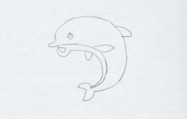 教大家学画海豚简笔画,内附详细步骤图解教程