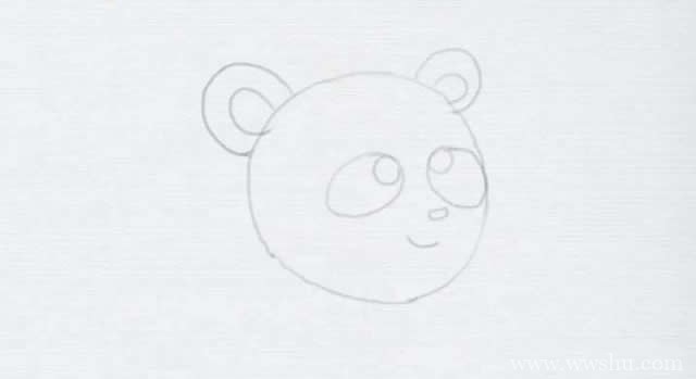 大熊猫简笔画的画法步骤图解教程