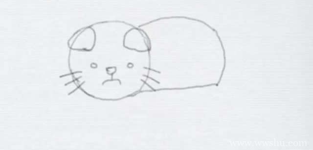 教你画一只可爱的猫咪简笔画步骤图解教程
