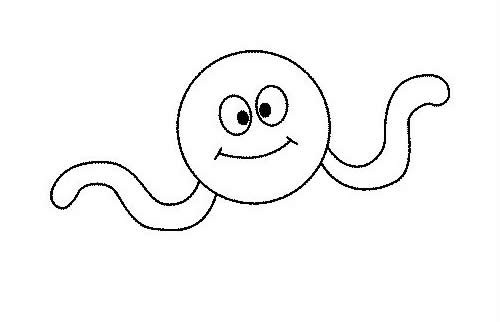 教你画一只章鱼简笔画步骤图解教程