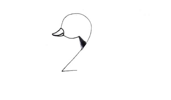 用数字2画小&amp;#8203;鸭子简笔画步骤图解教程