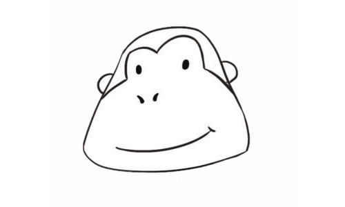 猩猩简笔画的画法步骤教程及图片大全