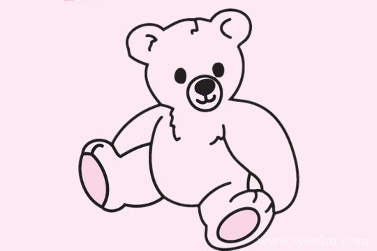 可爱小熊简笔画的画法步骤教程及图片大全