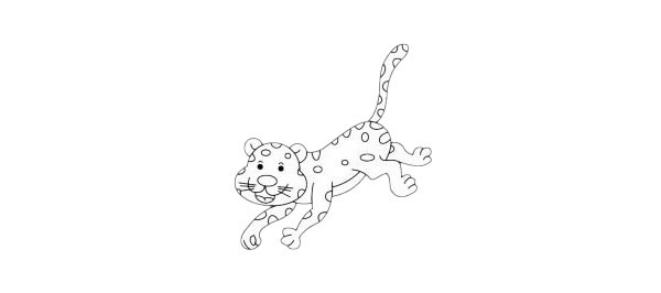 超简单的豹子简笔画步骤图解教程及图片大全
