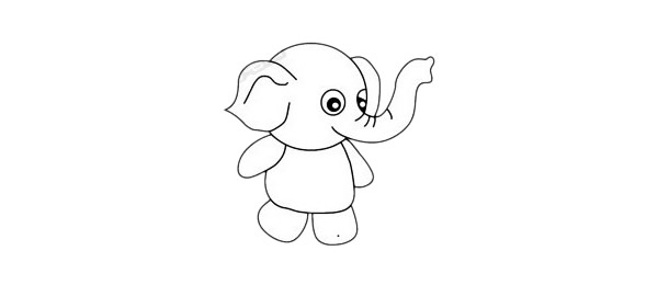 超简单的大象简笔画步骤图解教程及图片大全